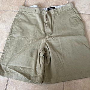 Men's Khaki Flat front shorts Eddie Bauer Waist 35